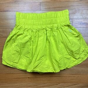 Free People Movement Limelight Way Home Athletic Tennis Skort Lime Green Neon